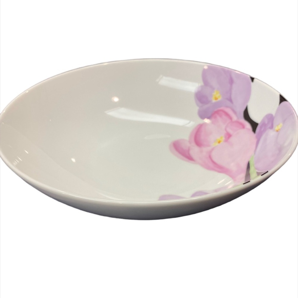 Mikasa Fine Porcelain VOGUE L1052 Round Serving Bowl 9 in Pink Black